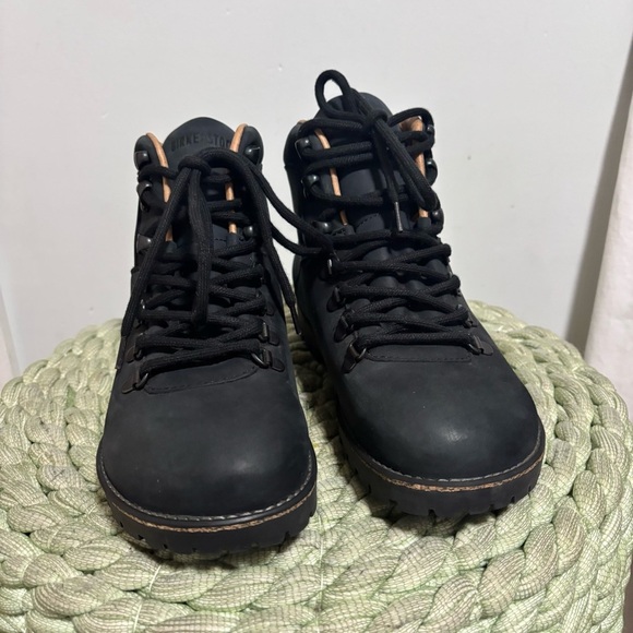 NEW Birkenstock Jackson Nubuck Leather Washed Black Lace Up Boots Narrow 7 - Picture 8 of 16